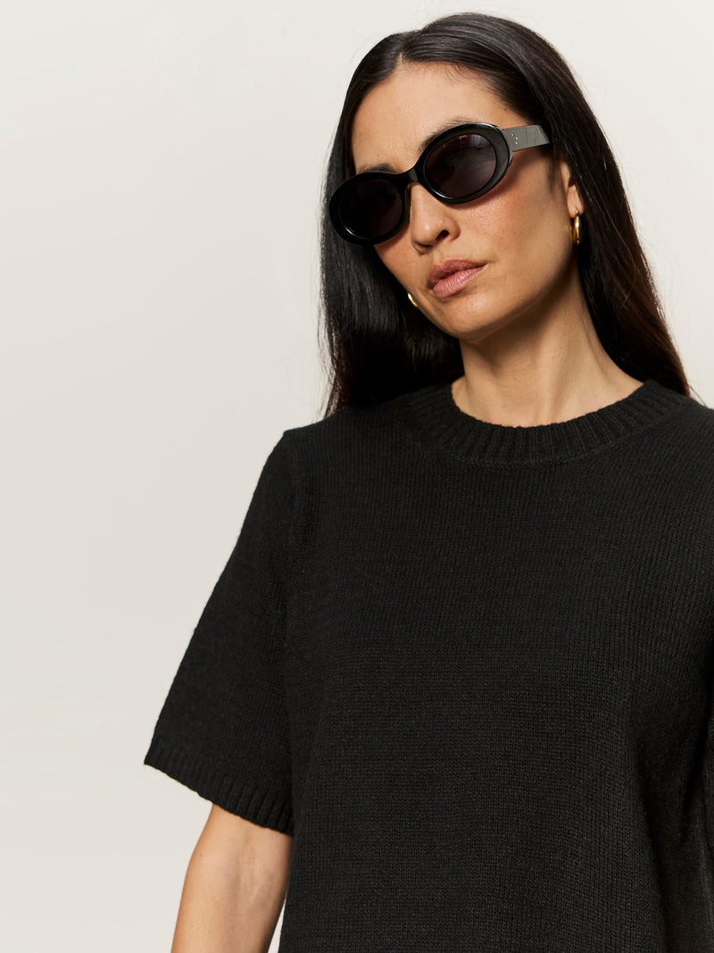 Perfect Sweater Tee Black alt 3