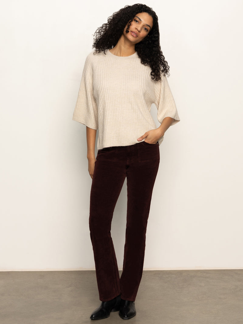 Ribbed Sweater Tee Mother Of Pearl alt 5