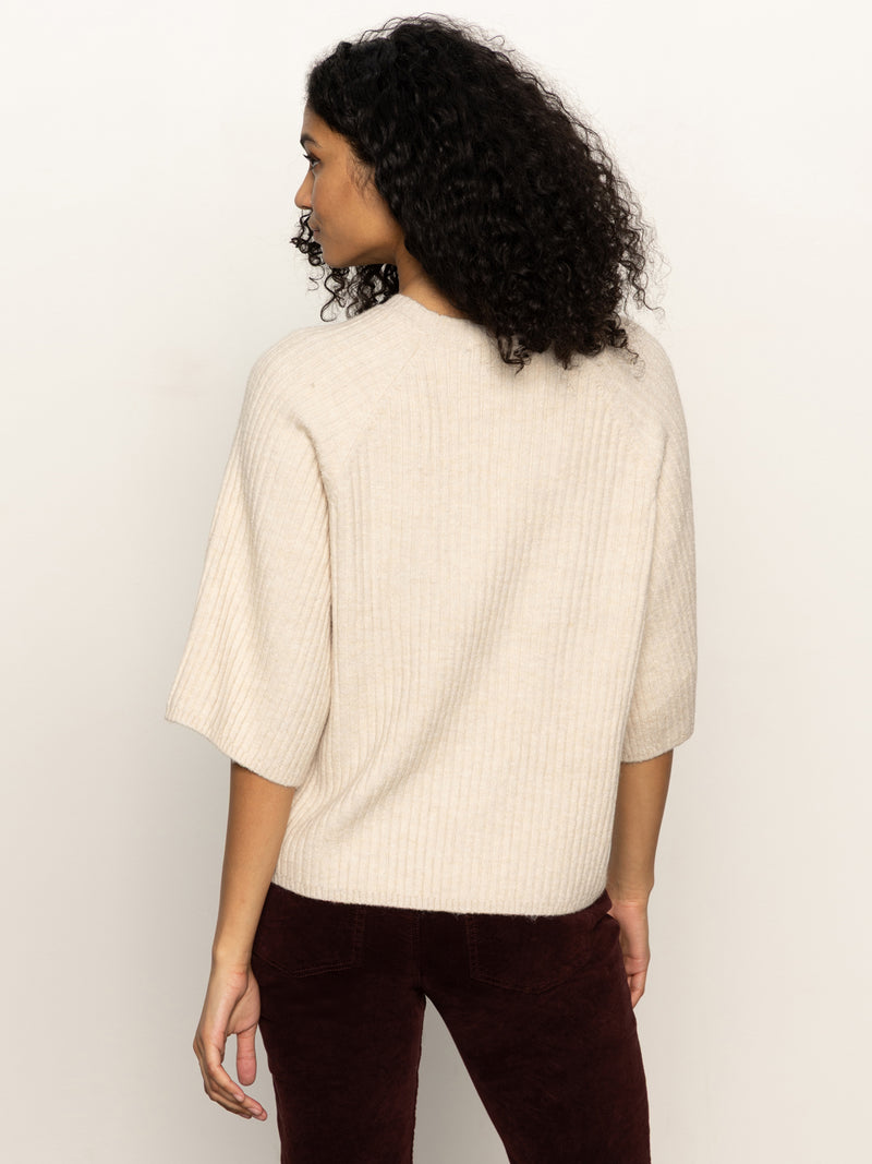 Ribbed Sweater Tee Mother Of Pearl alt 4