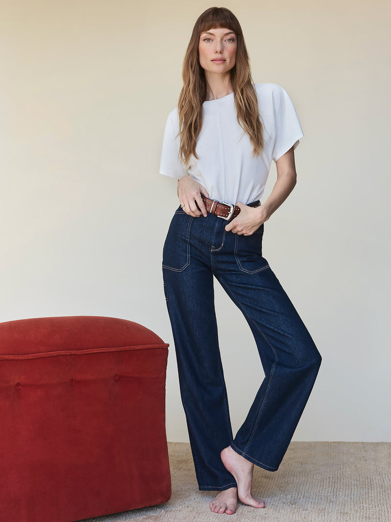 Soleil 90's Straight Jean Indigo Dark Raw Rinse