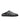 The bari studs mule black by Sanctuary Clothing is a black leather slip-on with a flat sole, featuring round silver studs of various sizes across the surface.