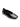 The gigi ballet flat black by Sanctuary Clothing features black patent leather, a slightly pointed toe, low heel, and a sleek design, shown against a white background.