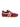 The lola sneaker crimson natural by Sanctuary Clothing features maroon suede and leather with cream laces, side stripes, and a tan rubber sole, shown in a side profile view.