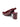 The Sanctuary Clothing Opera Sling Back Pump Wine features a glossy burgundy finish, rounded toe, ruched back strap, and cylindrical heel, shown at an angle to highlight its modern design and unique heel detail.
