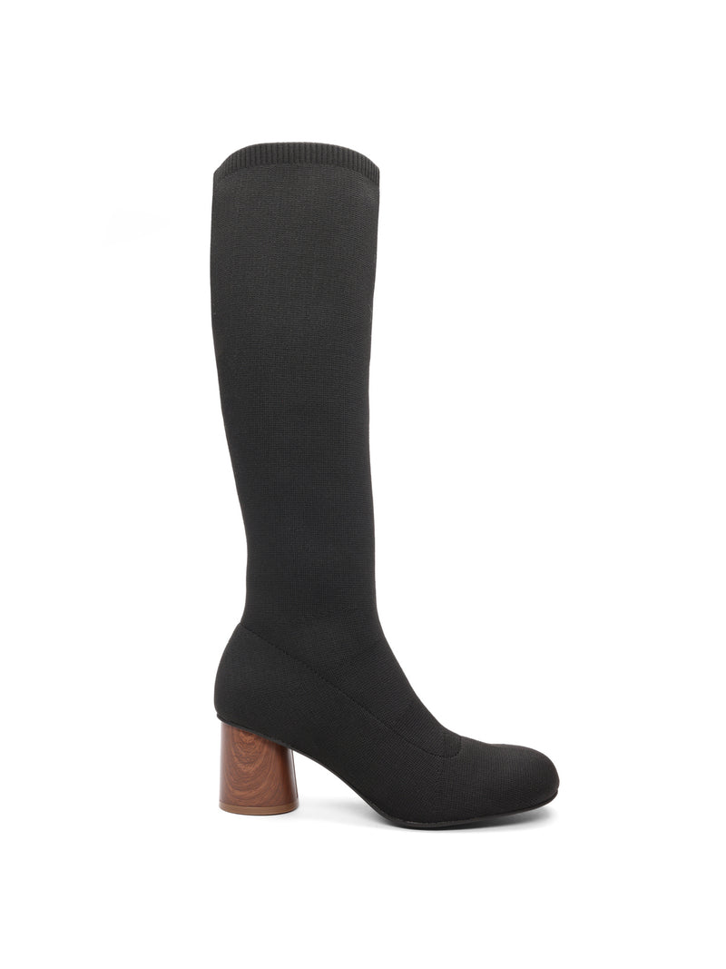 Ronnie Tall Shaft Stretch Boot Black