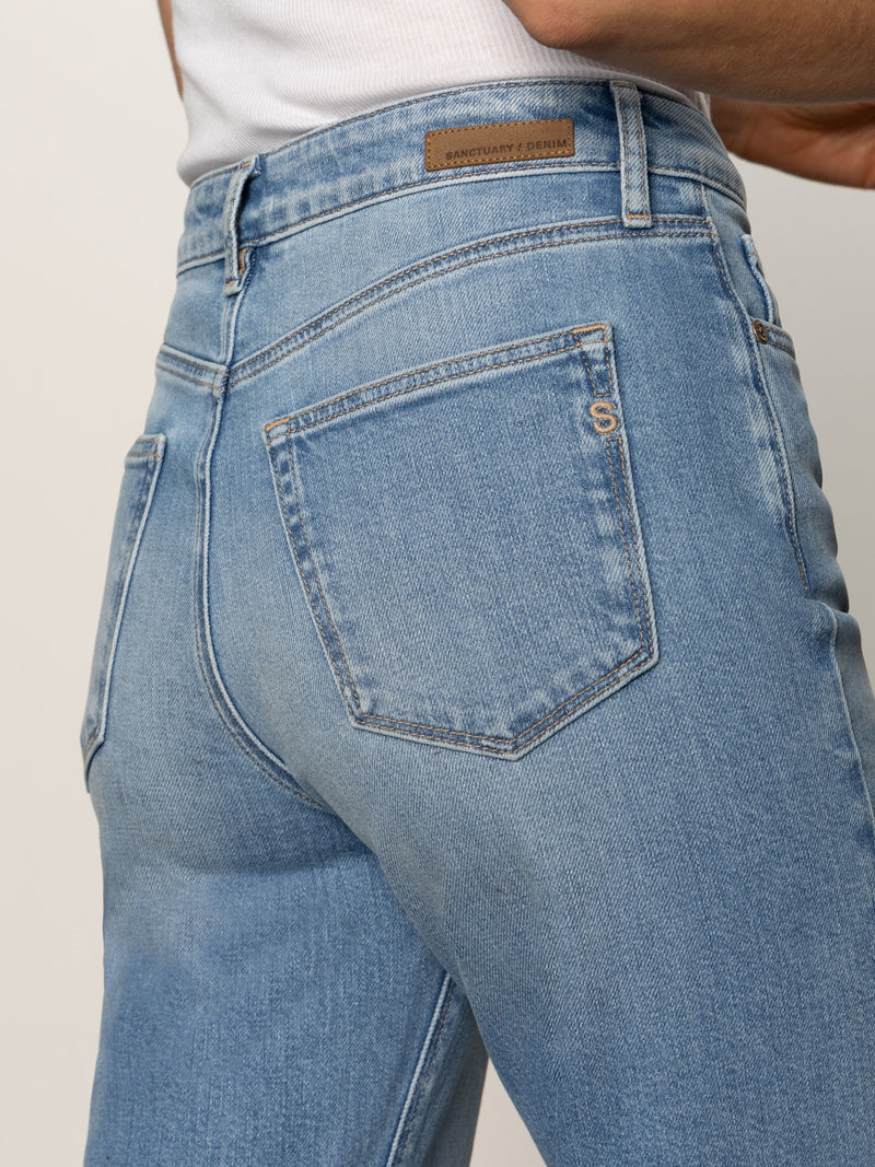Ekara Slim Wide Semi High Rise Jeans Light alt 3